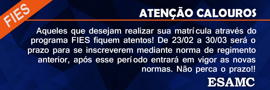 aviso calouros fies